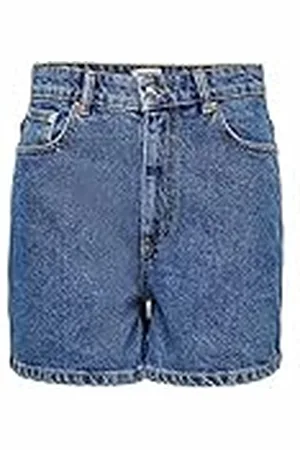 ONLY Onlbay Life HW Mom Dnm NAS-Pantalones Cortos, , S para Mujer