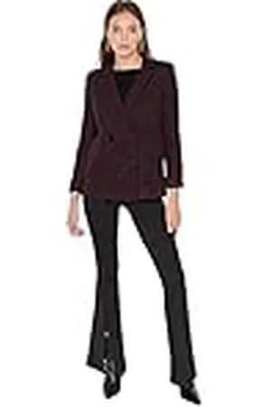 Trendyol Blazer Regular Liso con Cuello de Solapa Abrigo, , 66 para Mujer