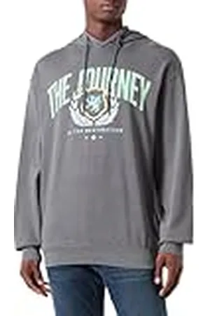 JACK & JONES Jorcharge Washed Sweat Hood Styd Sudadera con Capucha, , S para Hombre
