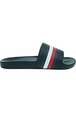 Tommy Hilfiger Chanclas Hombre Pool Slide con Detalles Distintivos de Tommy, (Black), 41 EU