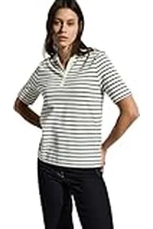 CECIL B322948 Polo de piqué a Rayas, Vanilla White, XL Mujeres