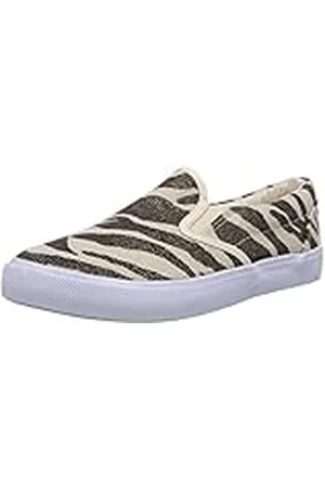 Pieces® PS JACINDA CANVAS SHOE ZEBRA METAL SAND - Zapatillas de mujer, color beige, talla 36