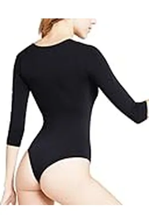 Falke Stringbody W Bo algodón manga larga 1 pieza, Bodi modeladora Mujer, , XL 46-48