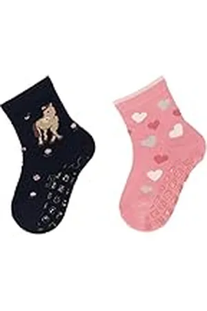 Sterntaler Abs-söckchen DP Pferd+Herzen Calcetn Pantufla, Rosa, 22 para Bebés