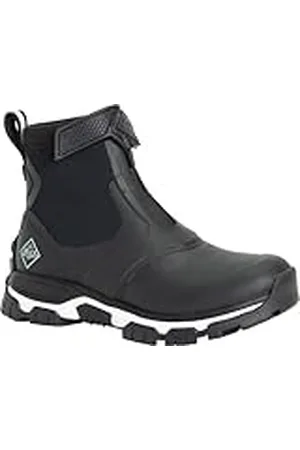 Muck Apex Mid Zip, Botas de Lluvia Mujer, Black/White, 24 EU