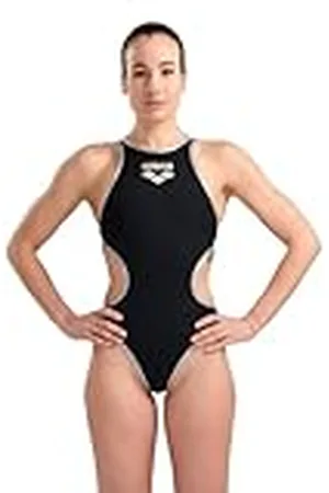 Arena One Big Logo Bañador de Una Pieza para Mujer, Bañador Deportivo de Secado Rápido y Tejido MaxLife Eco, Resistente al Cloro y Protección UPF 50+ UV