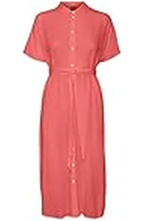 VERO MODA Vmmenny SS Calf Shirt Dress Wvn Ga Vestido, , M Mujeres