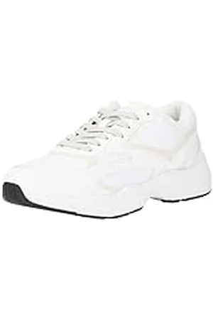 Calvin Klein Jeans RETRO TENNIS LOW MULTILAYER Zapatillas deportivas Hombre, Blanco (B White/O Mushroom), 46 EU