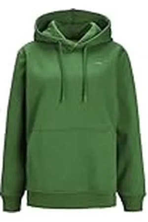 JJXX Jxabbie RLX LS Every Hood Swt Noos Sudadera con Capucha, Formal Garden/Print:Medium Green Logo, L para Mujer