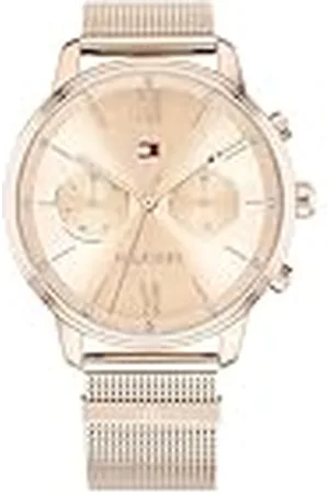 Tommy Hilfiger Reloj Analógico de Cuarzo Multifunción para Mujer con Correa de Malla de Acero Inoxidable de - 1782303