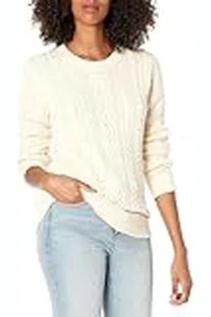 Amazon Jersey de Cuello Redondo y Manga Larga en Punto Trenzado con Ochos (Disponible en Tallas Grandes) Mujer, , 6XL Grande