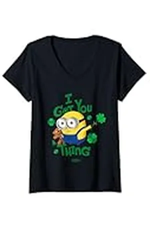 Minions Mujer Bob and Tim I Got You a Thing St Patty’s Day Camiseta Cuello V