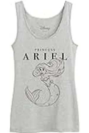 Disney Wodlitlts010 Camiseta de Tirantes para, Gris Melange, M para Mujer