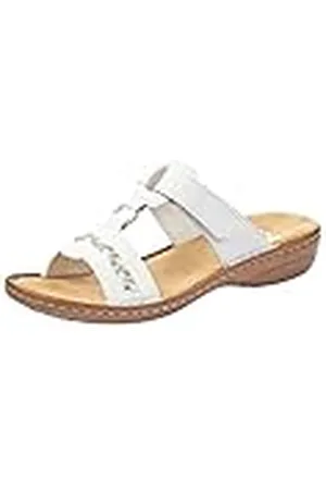 Rieker Frühjahr/Sommer 60888, Mules Mujer, Blanco (Weiss 80), 41 EU