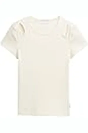 TOM TAILOR 1045200 Camiseta, 12906-Lana de Color Blanco, 128 para Niñas
