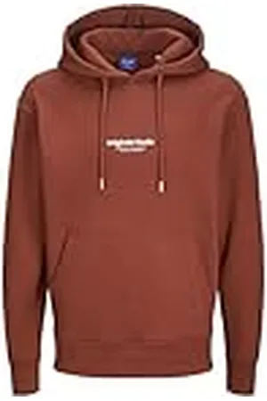 JACK & JONES Jorvesterbro Sudadera con Capucha Noos, Brandy Brown, L para Hombre