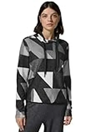 CECIL B322388 Tos Multicolor Triangle Cosy Camiseta, Color Negro, L Mujeres