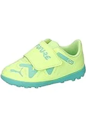 PUMA Future Play TT V Inf, Zapatillas de fútbol, Fast Yellow Black Electric Peppermint, 20 EU