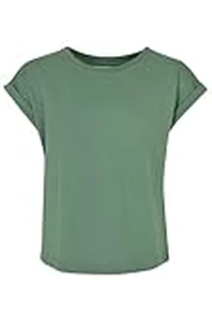 Urban classics Uck2983-girls Organic Extended Shoulder tee Camiseta, Salvia, 134 cm-140 cm para Niñas