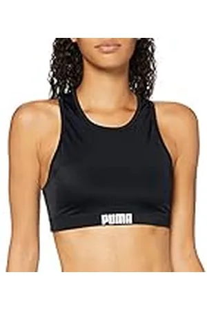 PUMA Swimwear Racerback, Bikini Mujer, Negro, S