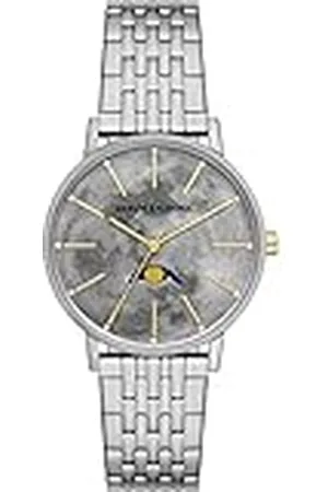 Armani Exchange Reloj de mujer, Movimiento de cuarzo/múltiple, caja de 36MM de acero inoxidable plateado con correa de acero, AX5585