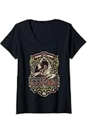 Scorpions Mujer Vientos de cambio Camiseta Cuello V S Manga de doble puntada y bastilla baja