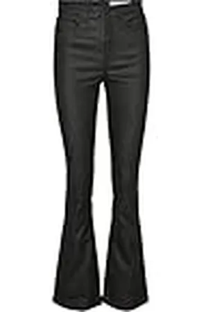 Noisy May NMSALLIE HW Flare Coated Pants Noos Jeans, , XL/32 De Las Mujeres