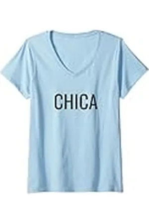 CHICA Mujer Camiseta Cuello V