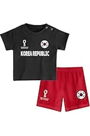 FIFA Unisex Kinder Official World Cup 2022 Tee & Short Set, Toddlers, South Korea, Alternate Colours, Age 4, White, Large