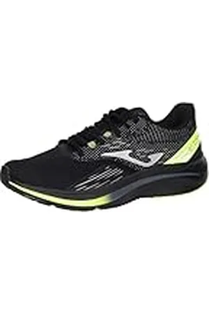 Joma Zapatilla Deportiva, Hombre, Negro y Amarillo neón, 39 EU