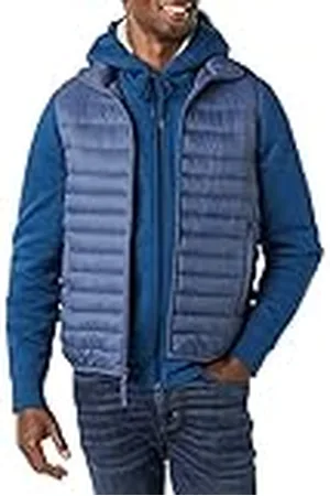 Amazon Chaleco Plumífero Plegable y Ligero, Resistente a la Lluvia Hombre, , XL