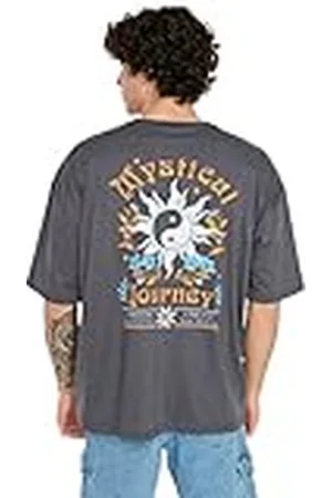 Trendyol Hombre Joven Relajado estándar Cuello Redondo Camiseta Tejida Camisa, , S