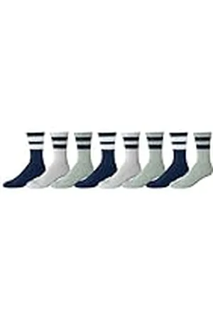 Amazon Calcetines de Media caña de Rayas y Estilo Retro Hombre, 8 Pares, , 41-45