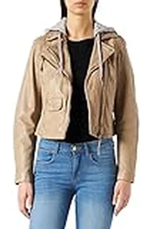 Freaky Nation Easy Biker-FN Chaqueta de Cuero, , XS para Mujer
