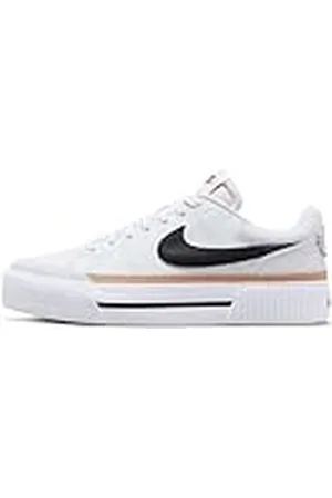 Nike Court Legacy Lift, Sneaker Mujer, White/Black-Hemp-Team Orange, 36 EU