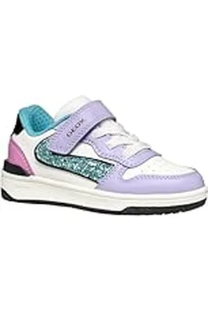 Geox J WASHIBA Girl A, Zapatillas, Lilac/Turquoise, 35 EU