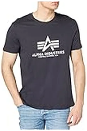 Alpha Industries Basic Camiseta, Gris (Iron Grey-466), M para Hombre
