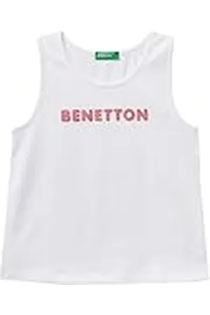 Benetton Camiseta de Tirantes 3i1xgh00t, Color Blanco, 18 Meses para Niñas