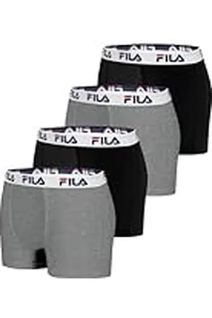 Fila Calzoncillos Hombre Boxer Algodón, Ropa Interior Hombre, Pieles sensibles, Suave (Lote de 4)