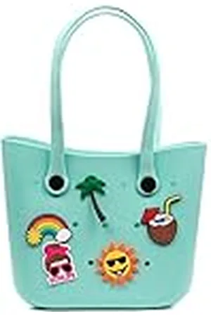 Firenze Artegiani Libelulla. Bolso Shopper de playa, de goma EVA con asas largas y charm decorativos 34x10x28 cm. Color: