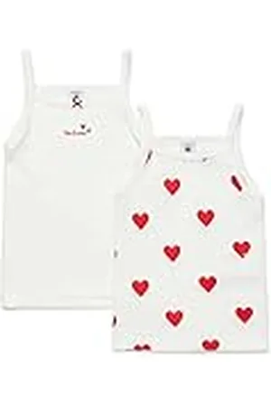 Petit Bateau A00FQ, Suspender Camisas Niñas (Pack de 2), , 4 años