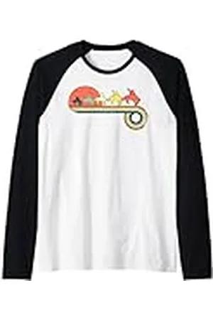 Vintage Sunset Rainbow Vaquero, Caballo, Rodeo, Retro, Vendimia, Ocaso, , Camiseta Manga Raglan