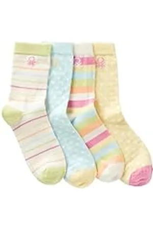 Benetton Calzini (4 Paia) 6ao307048 Calcetines, , 2 años para Niños