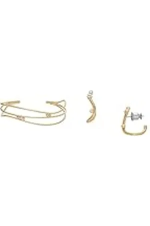 Skagen Pulsera y Pendientes Mujer Kariana, acero Inoxidable tono dorado, Set