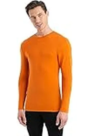 Icebreaker Top de Peso Medio 175 Everyday para Hombre - Camiseta de Manga Larga con Cuello Redondo - Capa Base de 100% Lana Merino - , S