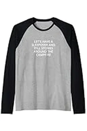 Statement Blend Vamos a tener una fiesta de pijamas y contar historias alrededor de la fogata Camiseta Manga Raglan