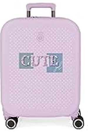Enso Cute girl Maleta de cabina Morado 40x55x20 cms Rígida ABS Cierre TSA integrado 37L 2,74 kgs 4 Ruedas dobles Equipaje de Mano