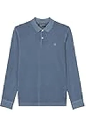 Marc O’ Polo Marc OߴPolo Hombre Polo de Manga Larga de algodón orgánico Regular fit, Azul , L