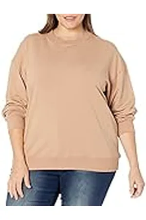 THE DROP Margot Sudadera Holgada de Manga Larga con Hombros Caídos y Cuello Redondo para Mujer, , XXS