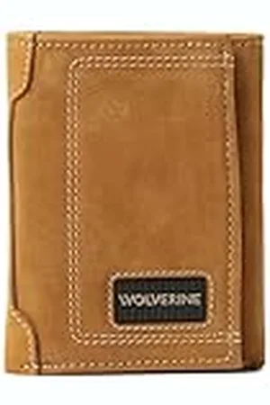 Wolverine Cartera Triple Resistente con Bloqueo RFID para Hombre (Disponible en Lona de algodón o Cuero), Resistente, marrón, Talla única